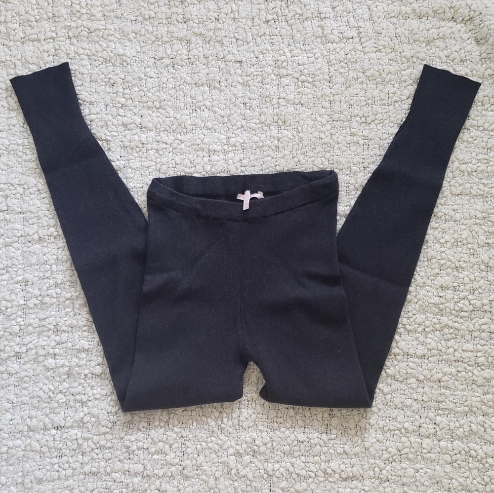 Charcoal Grey Victoria's Secret Ribbed Legging, L